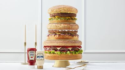 Heinz launches epic 'wedding burger' recipe for International Burger Day. 