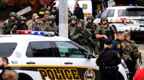 A law enforcement official has identified the suspect as a man as his 40s by the name of Robert Bowers. 