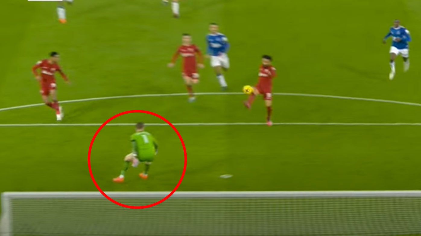 Jordan Pickford found himself woefully out of position for Liverpool&#x27;s opening goal