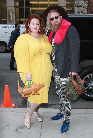 Tess Holliday, Nick Holliday at Kate Spade - Presentation - February 2018 - New York Fashion Week: The Shows at Masonic Hall in New YorkCity on February 09, 2018. 