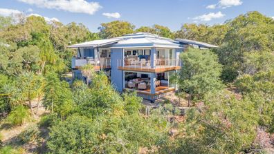 Property Queensland treehouse beach house rainforest Domain home