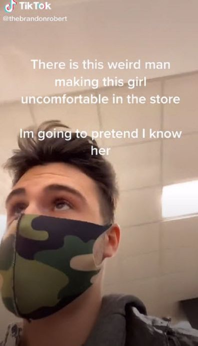 Man steps in to help woman being harassed by stranger TikTok video Brandon