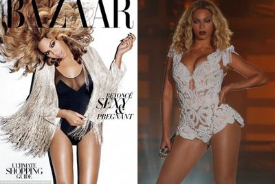 Queen Bey lost her bootylicious thighs on the cover of <i>Harpers Bazaar</i> in 2011.