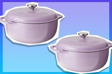 9PR: Lodge Enameled Dutch Oven, 6 Qt, Lilac