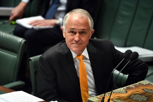Prime Minister Malcolm Turnbull in question time today. (AAP)