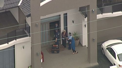 The Lockwood St home was one of at least two targeted by police. (9NEWS)