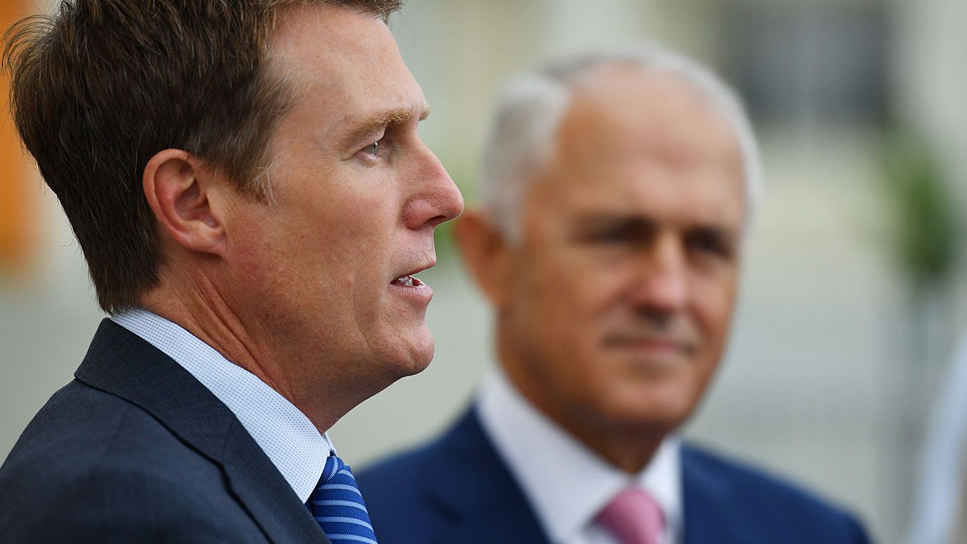 Minister for Social Services Christian Porter and Prime Minister Malcolm Turnbull. (AAP)
