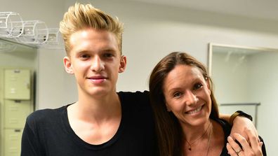 Cody Simpson and Angie Simpson in 2013.