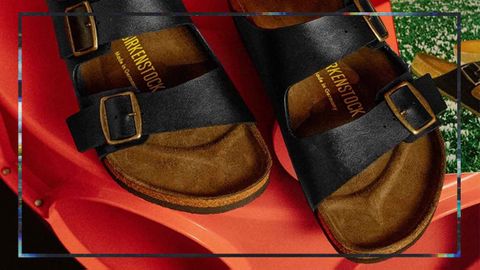 9PR: Birkenstock slides hero image.