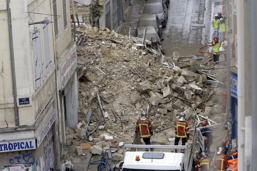 Marseille fire services said two bystanders who had been in the street when the buildings collapsed were treated for light injuries.