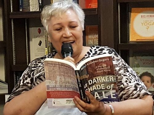 The author holding her first book on publication day. Picture: Supplied