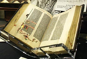 In which decade was the Gutenberg Bible first published?