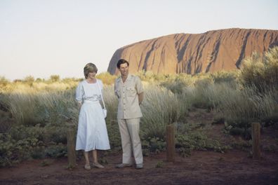 Charles and Diana at Ayers Rock/Uluru Australia in 1983.