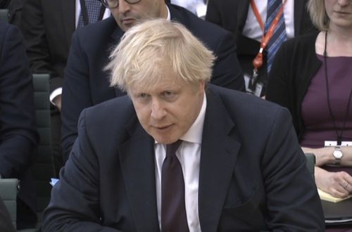 Britain's Foreign Secretary Boris Johnson gives evidence to the House of Commons Foreign Affairs Committee. (AAP)