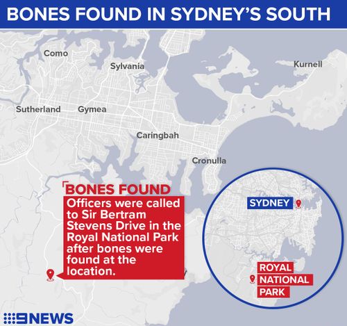 Remains have been located in the Royal National Park, south of Sydney.