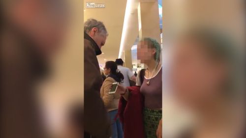 Girl abuses ‘grandpa’ for making her late for Apple store appointment 