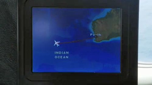 A map showing the location of the rescue operation aboard the Falcon 900 AMSA chartered (9NEWS)