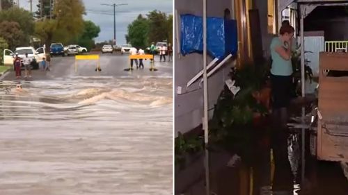 Flooding in Forbes on Monday. (9NEWS)