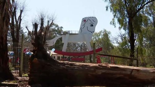 The cafe at South Australia's beloved Rocking Horse has been forced to close its doors after wild weather on the weekend wreaked havoc. 
