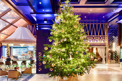 The decorated tree is worth $15 million, according to the hotel.