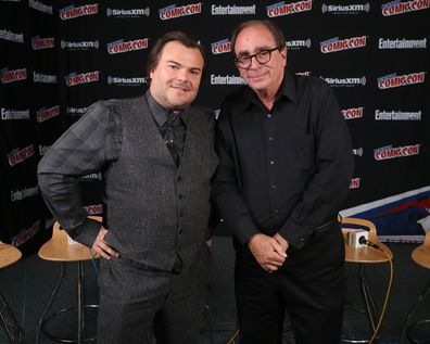 JAck Black and R.L. Stine at The Jacob K. Javits Convention Center on October 11, 2015 in New York City.