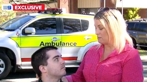 A Brisbane man and his thankful mother have been reunited with the team of paramedics and surgeons that kept him alive after a freak accident. 