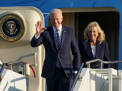 flotus, Dr. Jill Biden, wore a custom couture Reem Acra silk