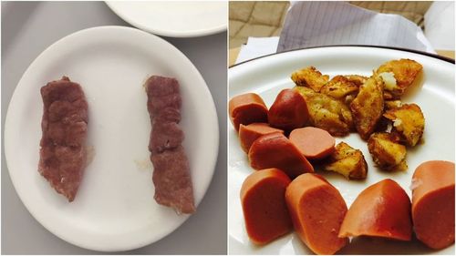 Images of dinners that were served up at a Queensland nursing home sent in to 9News.com.au by the relative of a resident who wishes to remain anonymous. (Supplied)