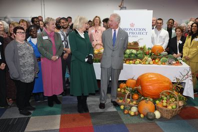 King Charles III and Queen Camilla visit  Fare Share Didcot Oxfordshire  to launch the Coronation Food Project on his birthday