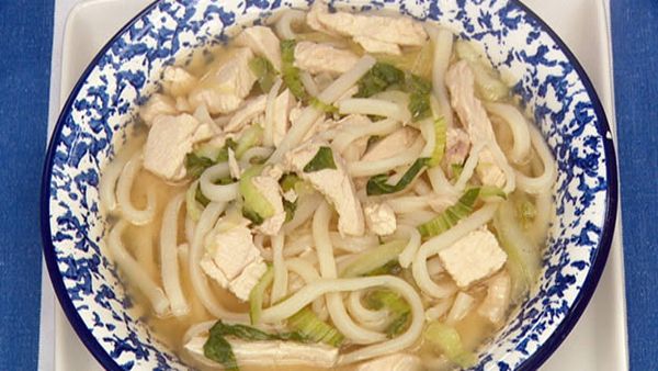 Chicken miso and noodle soup