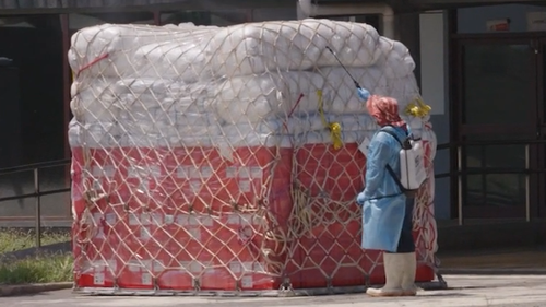 Many of the supplies can't be used until 72 hours pass since they were disinfected. 