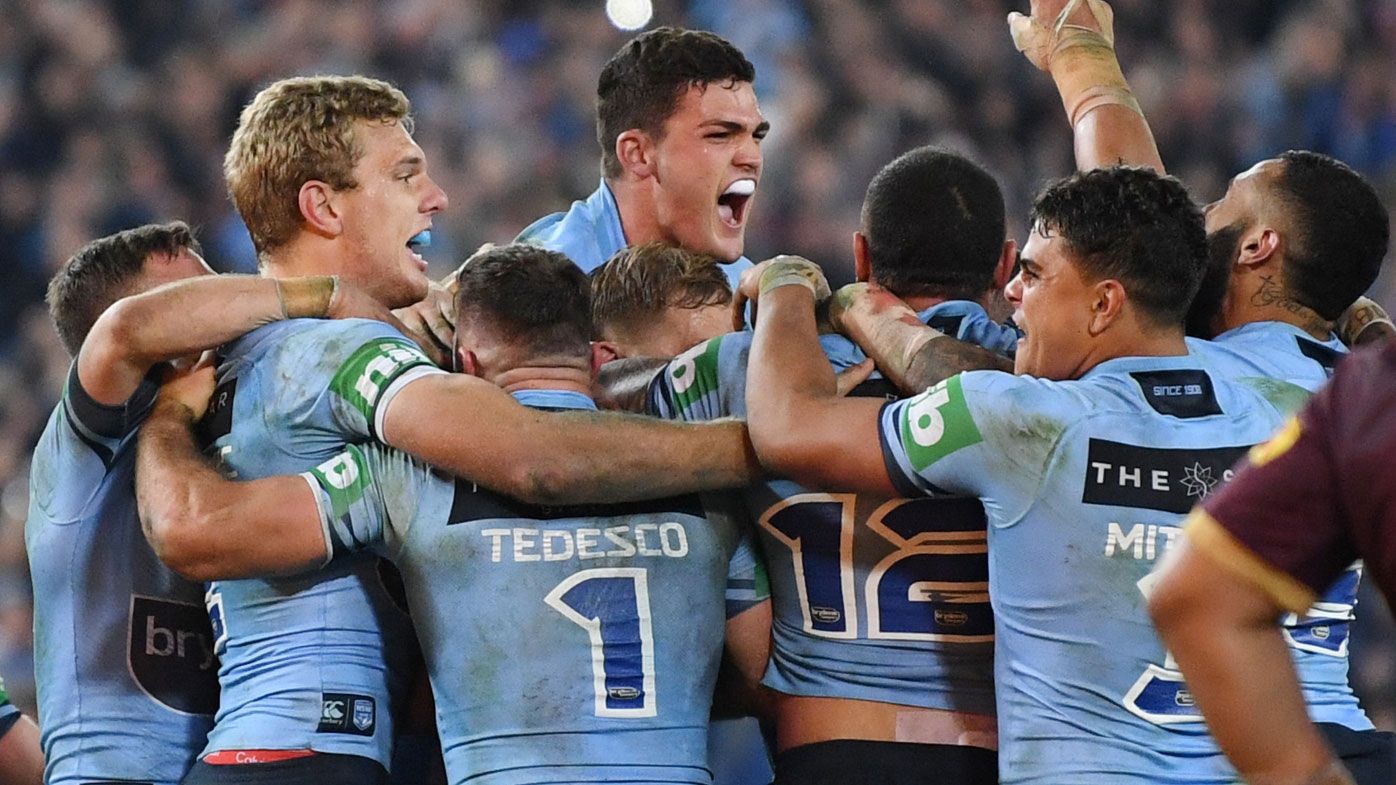 NSW celebrate their victory in State of Origin II.