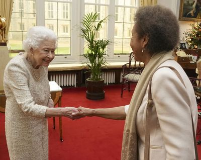 Queen presents poetry medal, Windsor Castle, March 2022