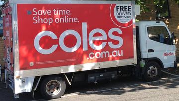 A Coles delivery truck has sparked outrage after it was photographed parked in a disabled parking spot. 