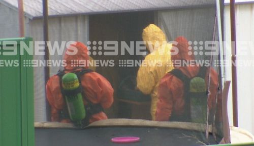 Police fire crews and hazmat teams are hunting for chemicals which could be used to make explosives in a small town on the edge of Sydney.

