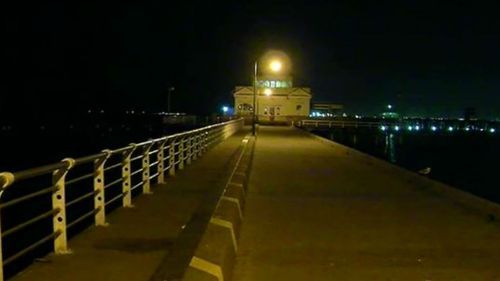 A man had to be rescued off St Kilda pier early this morning. (9NEWS)