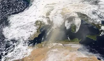 Satellite shows extent of dust cloud