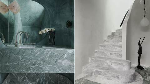 This house is a total showstopper - oozing in curves and marble and most beautiful timber.