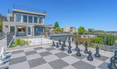 Vaucluse property for sale features a life-sized chess set.