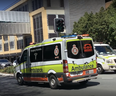 David saw 'a number of ambulances' had filled up the Mater Hospital carpark. 