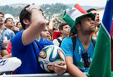 When did four-time champions Italy last qualify for the FIFA World Cup?