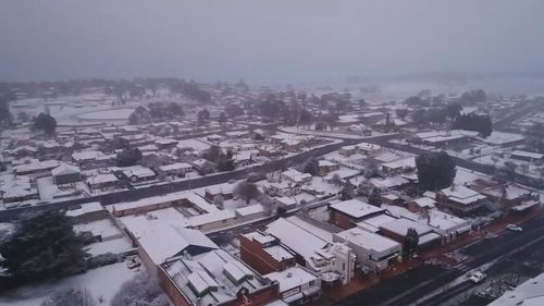 Oberon was left blanketed in frost. Picture: 9NEWS