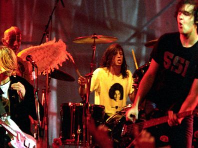 Nirvana in 1993: Kurt Cobain, Dave Grohl and Krist Novoselic. (Getty)