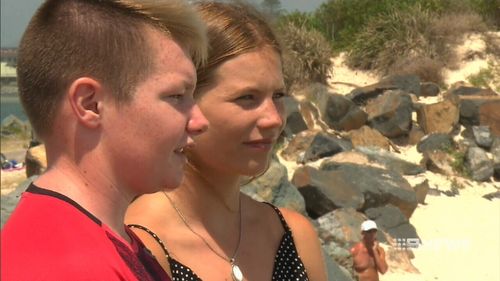 Lucas Kloosterhof, 14, and Aimee Carlin, 19, acted fast to bring the 19-year-old dairy farmer to safety. (9News)