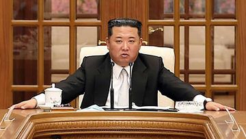 North Korean leader Kim Jong-un attends a meeting of the Central Committee of the ruling Workers&#x27; Party in Pyongyang.
