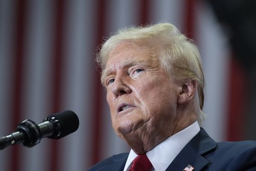 Republican presidential candidate former President Donald Trump speaks at a campaign rally, Saturday, July 27, 2024, in St. Cloud, Minn. (AP Photo/Alex Brandon)