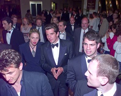 John F. Kennedy, Jr. and Carolyn Bessette Kennedy depart the White House Correspondents' Association Dinner, May 1, 1999.