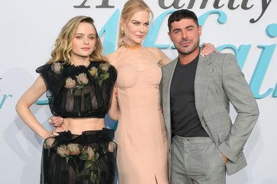LOS ANGELES, CALIFORNIA - JUNE 13: (L-R) Nicole Kidman, Joey King, and Zac Efron attend the world premiere of Netflix's "A Family Affair" at The Egyptian Theatre Hollywood on June 13, 2024 in Los Angeles, California.  (Photo by Charley Gallay/Getty Images for Netflix)