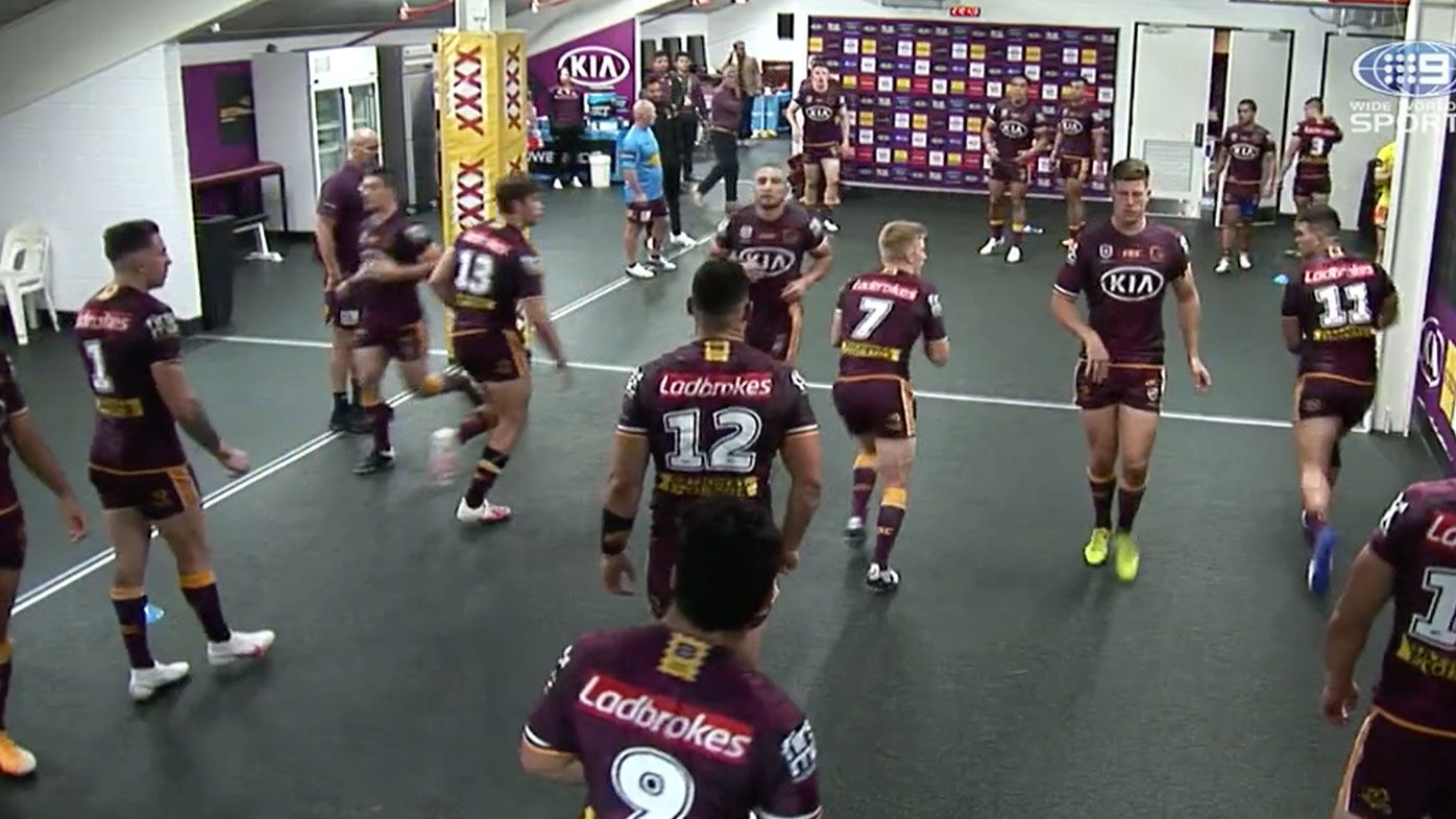'I couldn't believe the scenes I just saw': Brisbane Broncos use half-time to sharpen up their skills 