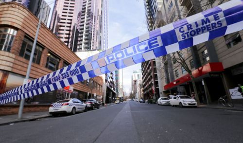 Police have spent a long time at the scene scouring for clues. Picture: AAP